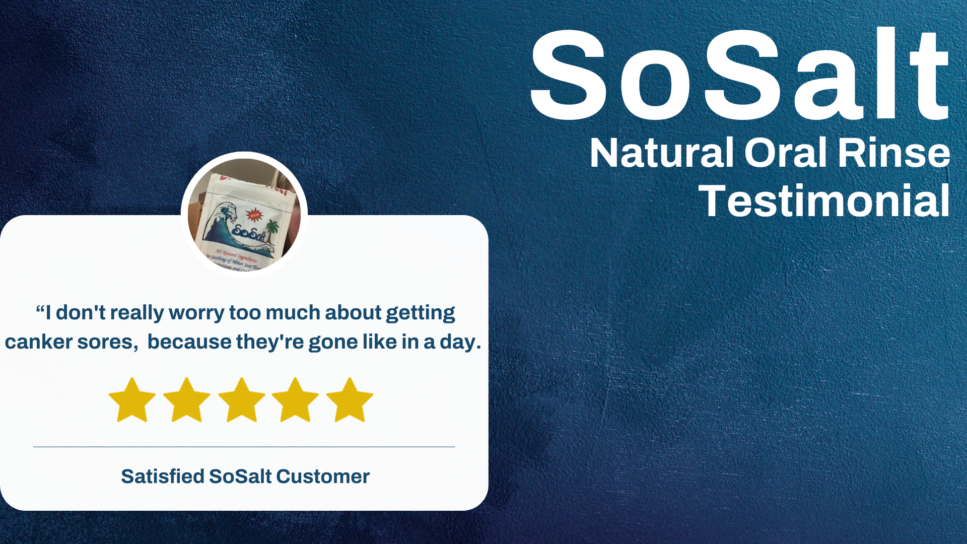 Load video: #SoSalt perfect natural solution for oral and piercing care!  #nomorecankersores,  #naturalwaterpickdisenfectantrinse,  #SoSaltveterinarian’schoice,  #SoSalt.net